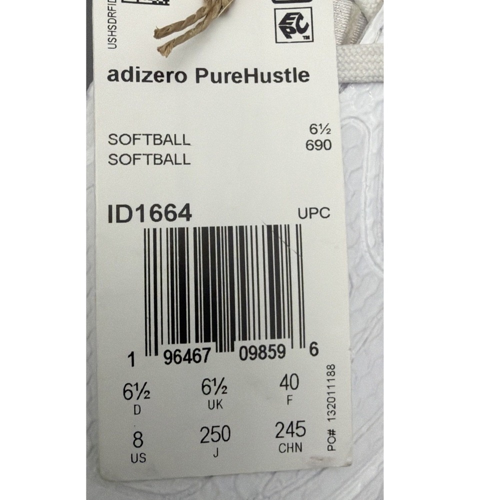 Adidas Women's Adizero PureHustle 3 Sis Bates Metal Softball Cleats Size 8 New - Picture 13 of 13